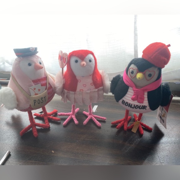 Target Other - Set of 3 Valentine's Day 2022-24 Target Spritz Felt Birds